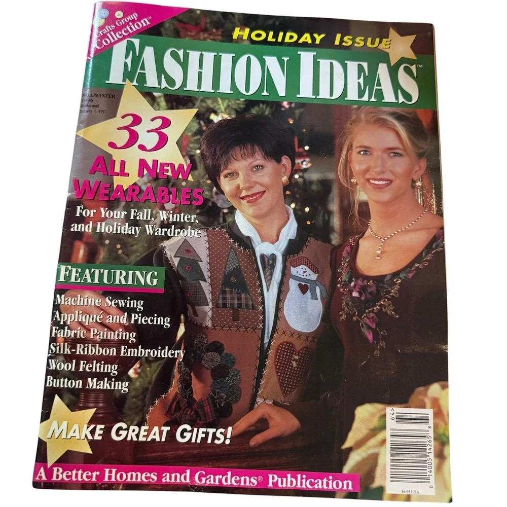Fashion Ideas 1996 Holiday Issue 33 Wearables Projects You Can Make Appliqué